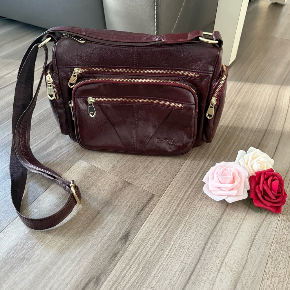 Burgundy Crossbody Bag